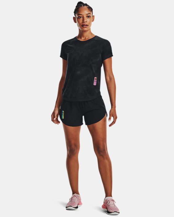 Women's UA Run Anywhere Streaker Short Sleeve in Black image number 2